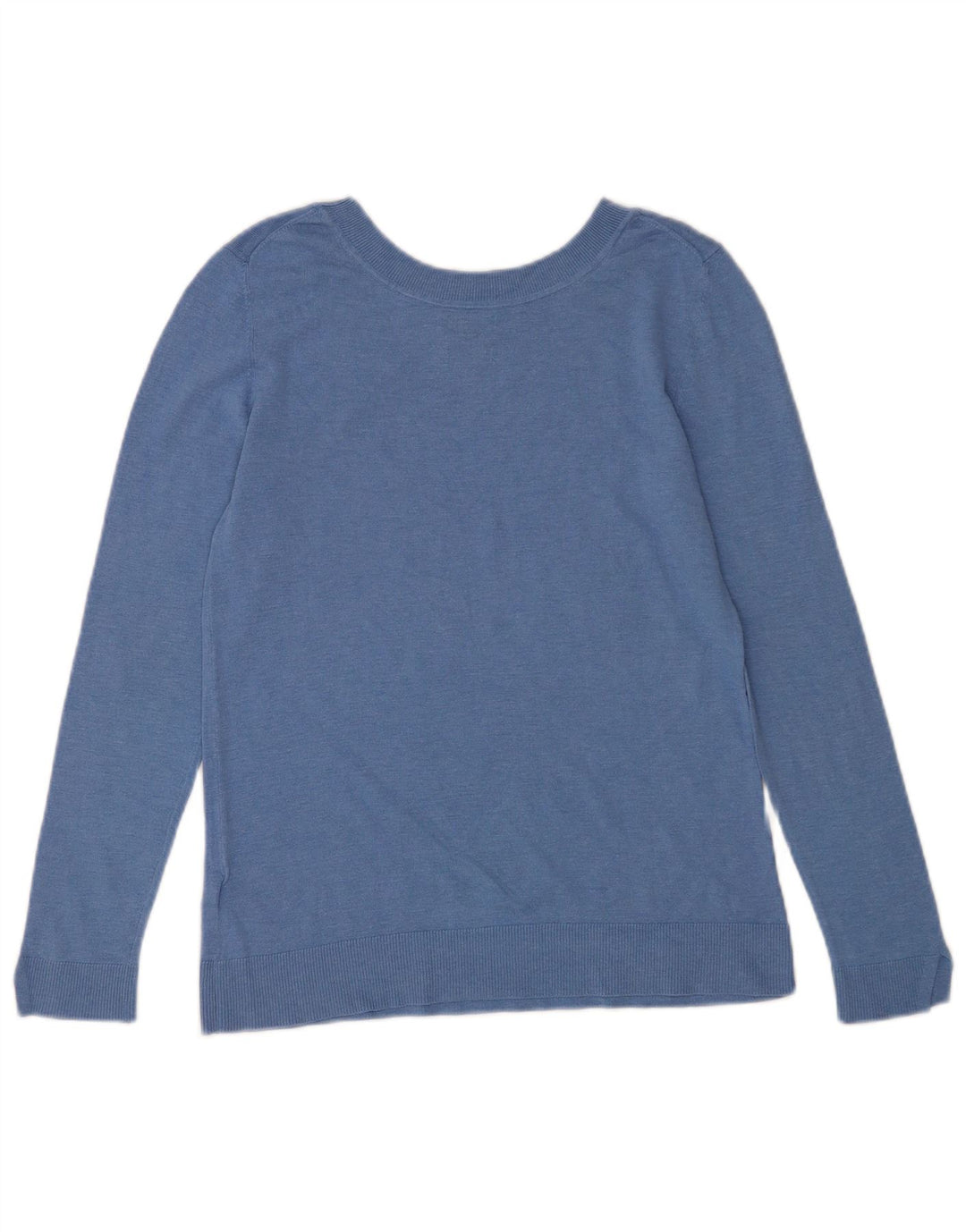 Massimo Dutti Dame Boat Neck Jumper Sweater UK 12 Medium Blue Silke