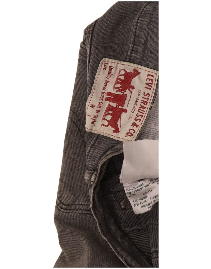 Levi's Skinny Jeans til mænd W32 L34 Grå bomuld