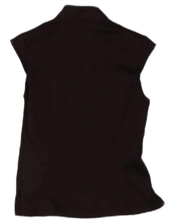 Jane Norman Damebluse Top UK 12 Medium Black Floral Polyester