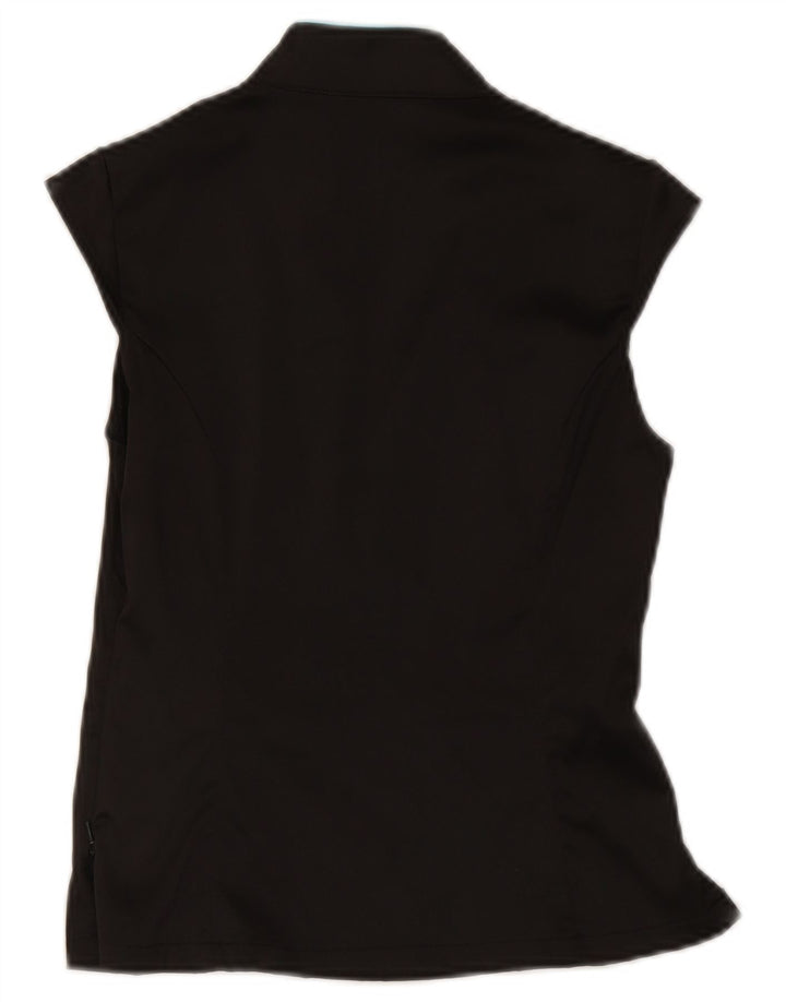 Jane Norman Damebluse Top UK 12 Medium Black Floral Polyester