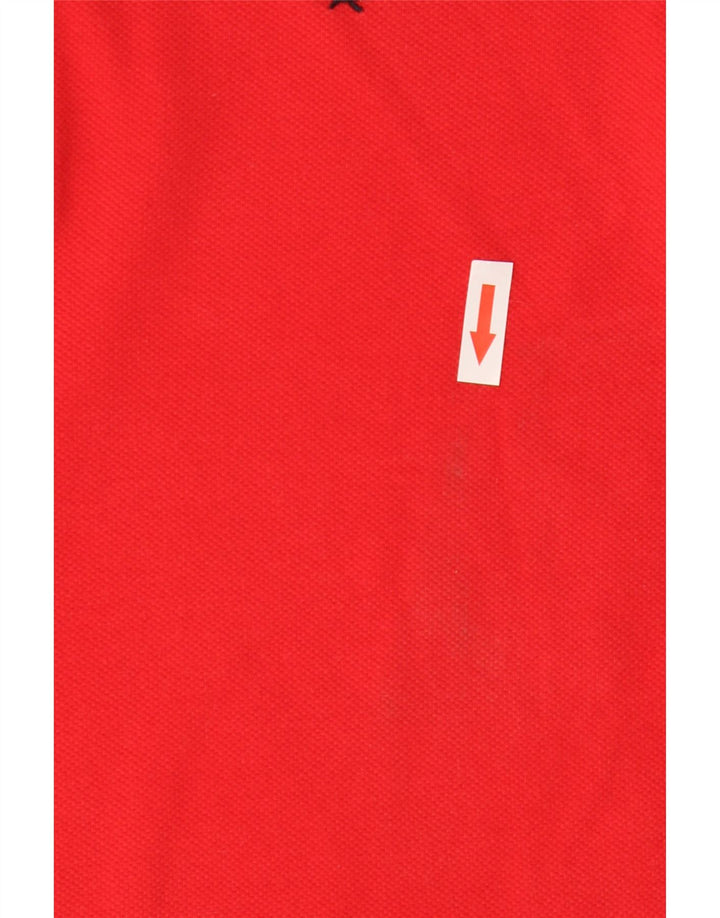 Fred Perry Womens Crop Polo Shirt UK 8 Small Red Bomuld