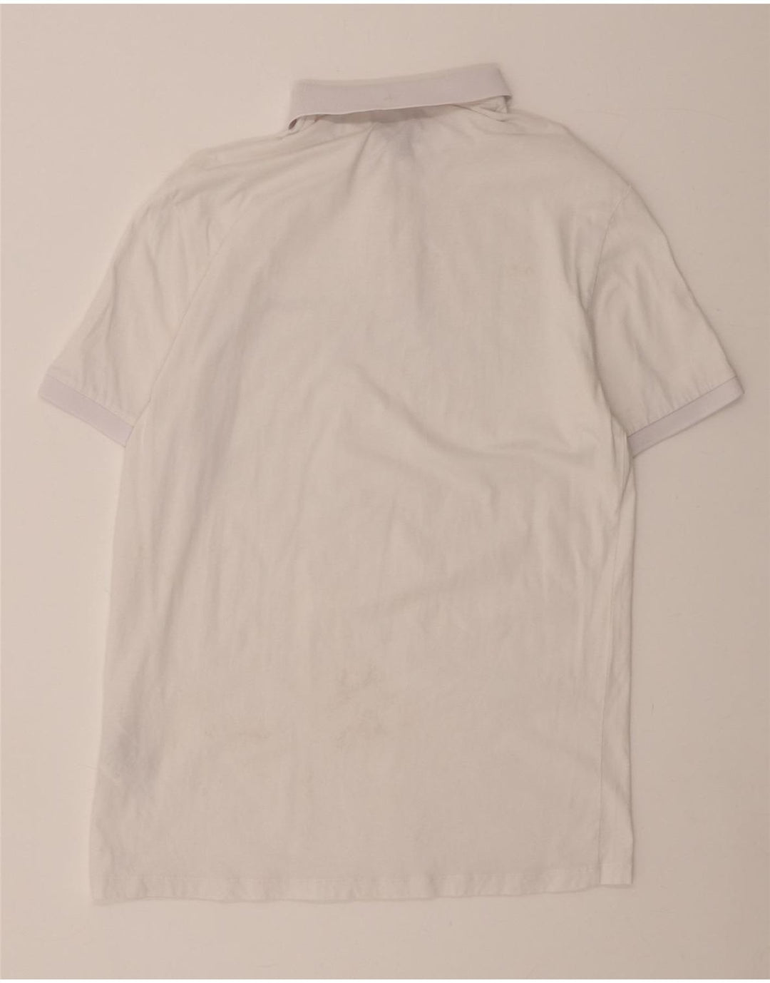 ARMANI EXCHANGE Mens Graphic Polo Shirt Large White Cotton Vintage Armani Exchange and Second-Hand Armani Exchange from Messina Hembry 