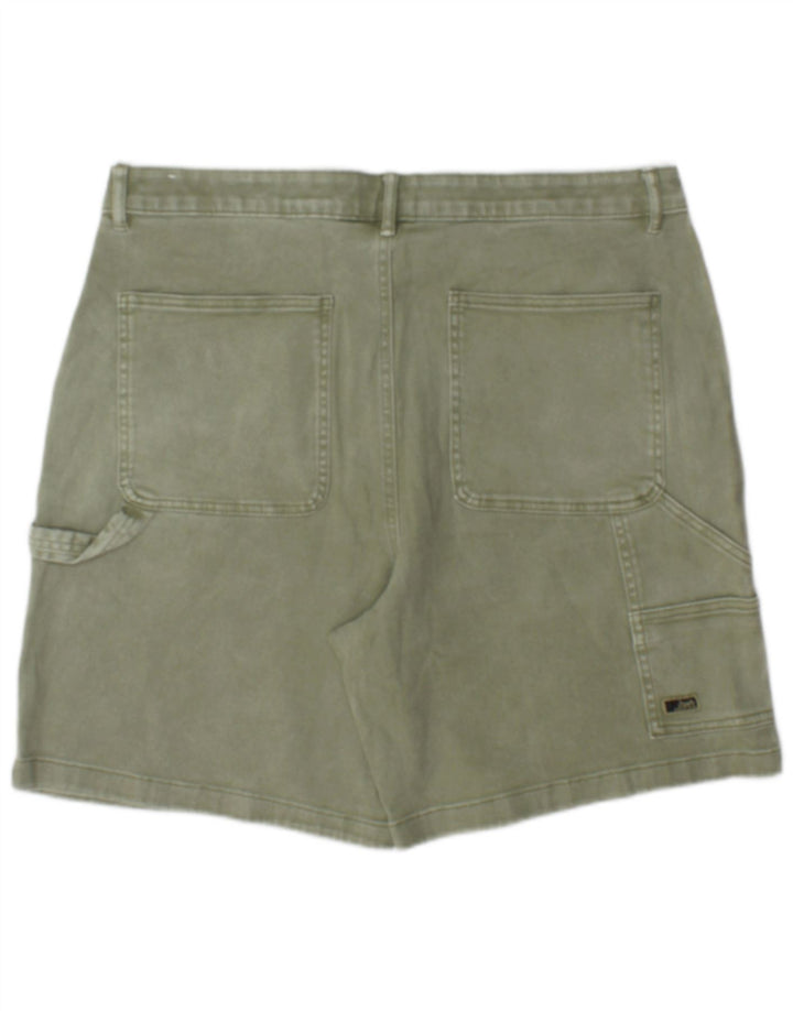 Zara Herre Cargo Shorts EU 46 XL W36 Khaki Bomuld