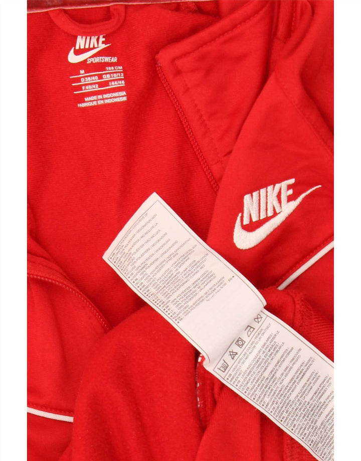 Nike træningsdragt topjakke til kvinder UK 10/12 Medium rød polyester