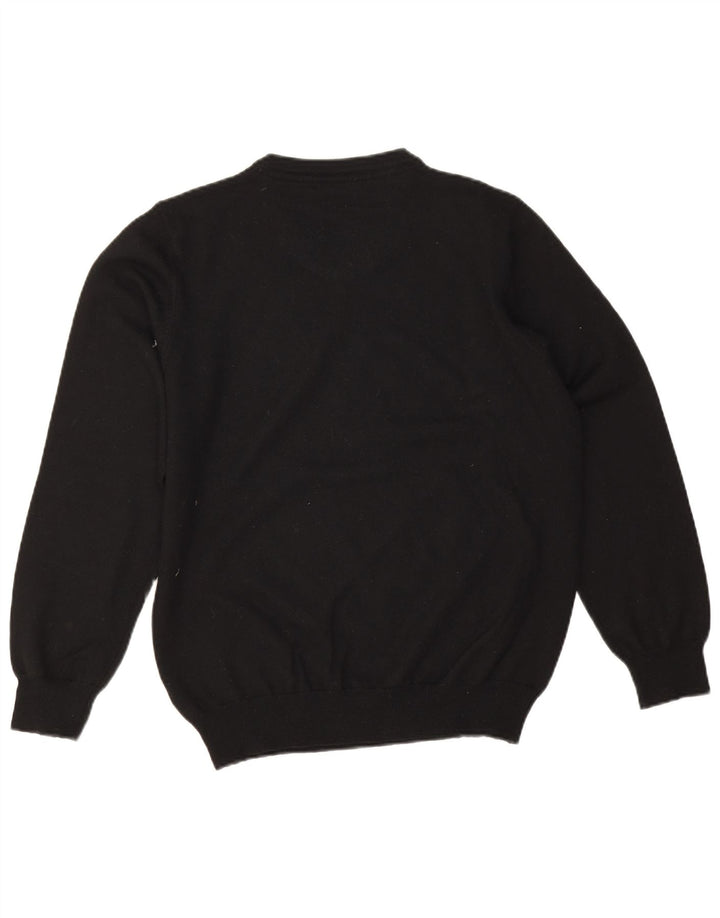 A.W.Dunmore Herre V-hals sweater IT 52 Stor sort uld
