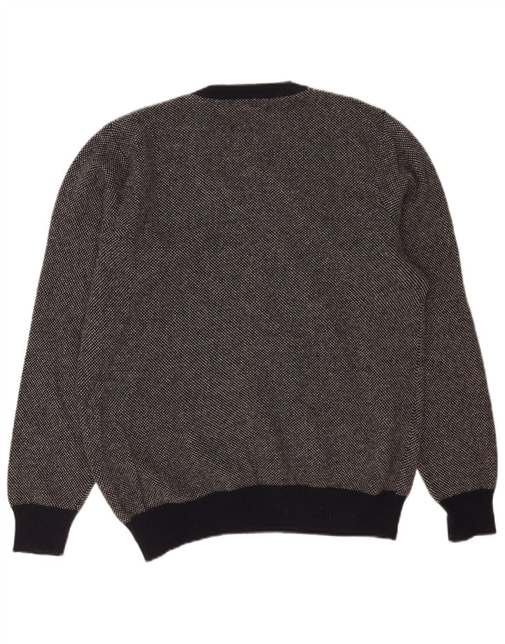 Fred Perry Herre V-hals sweater Stor marineblå plettet uld