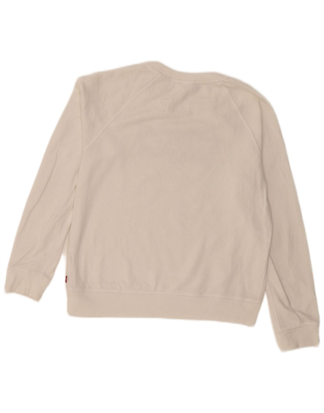 Levi's Womens Grafisk Oversized Sweatshirt Jumper UK 10 Small White