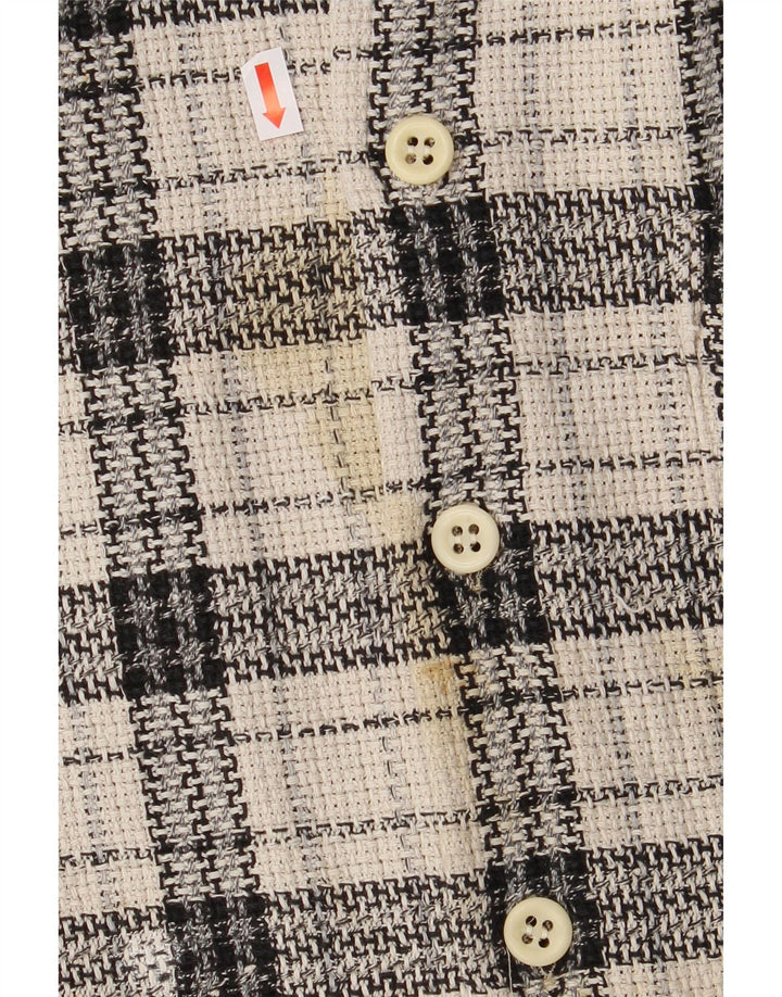 MEXX Mens Flannel Shirt XL Beige Check Vintage Mexx and Second-Hand Mexx from Messina Hembry 