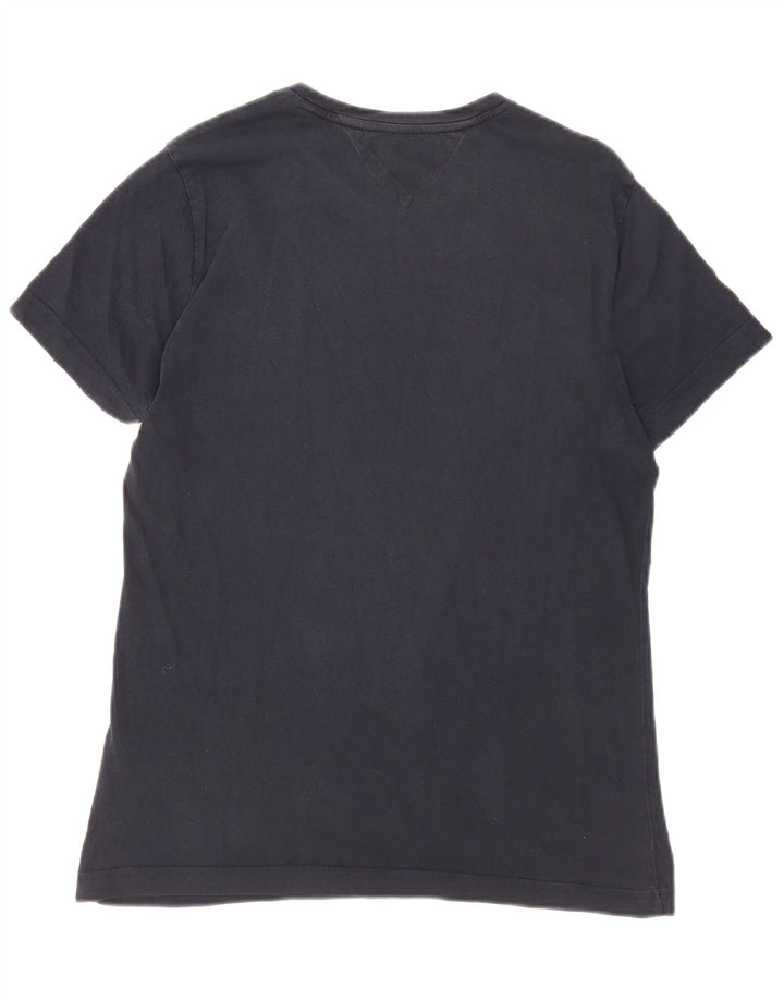 Tommy Hilfiger Herre grafisk T-shirt Top Medium Navyblå Bomuld