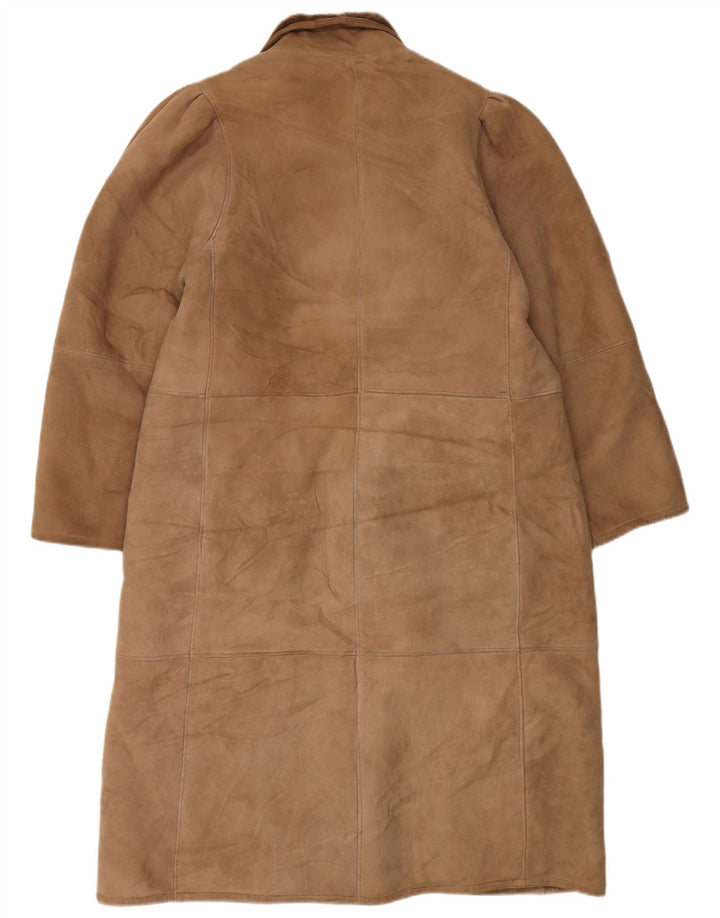 Vintage Dame Shearling Coat UK 16 Large Beige