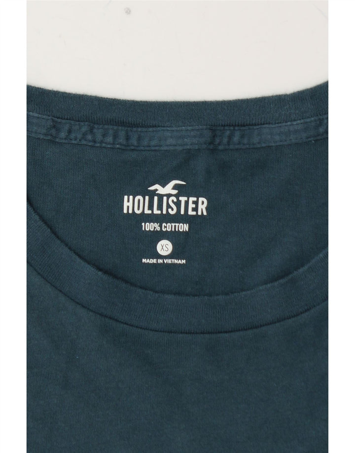 HOLLISTER Herre T-Shirt Top XS Blå Bomuld