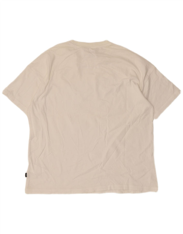 Puma Herre Grafisk T-Shirt Top Stor Hvid Bomuld