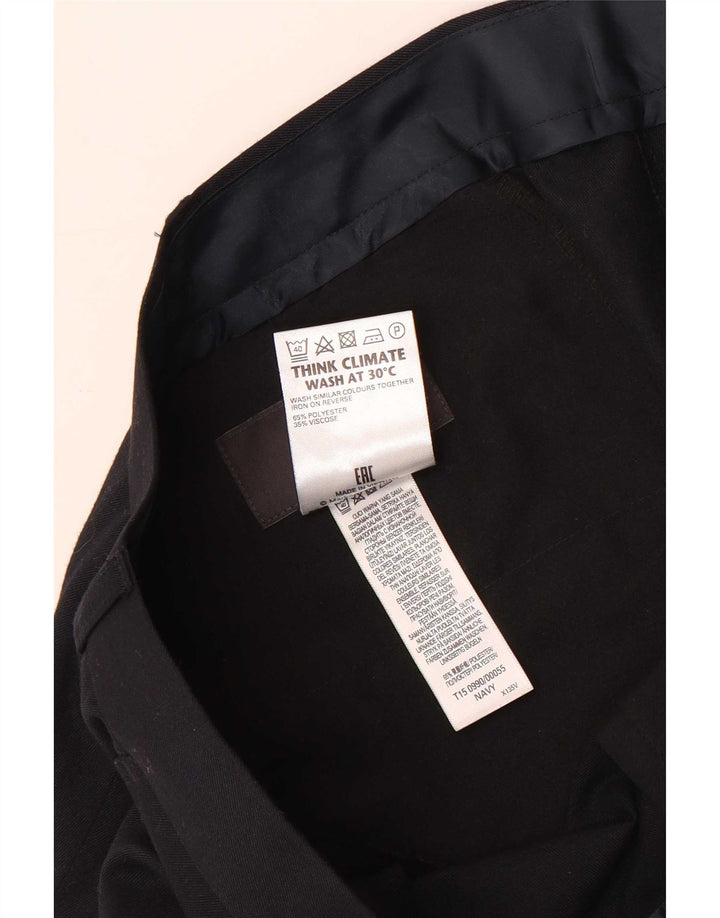 Marks & Spencer Herre Regular Straight Suit Bukser W42 L29 Navy Blue