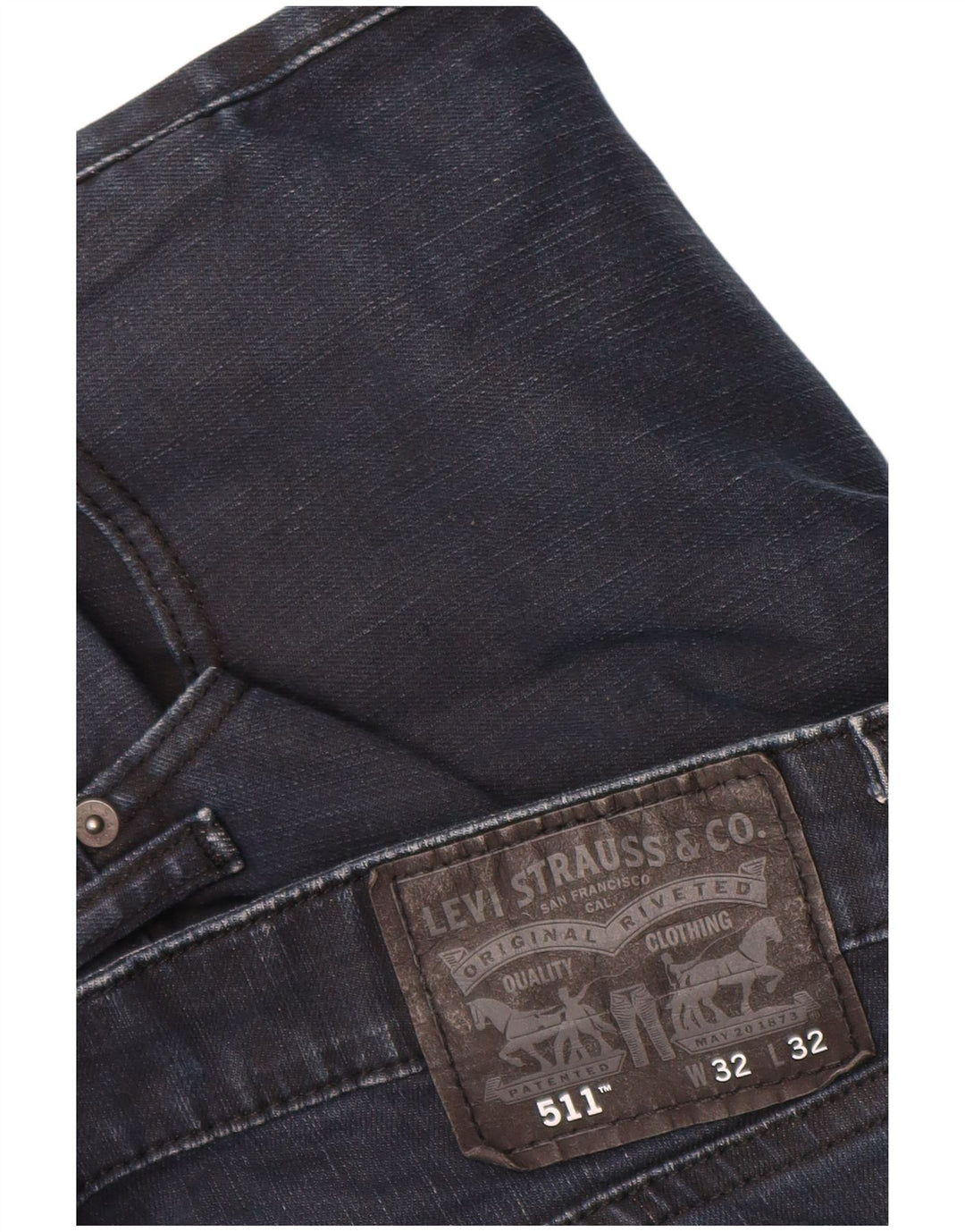 Levi's Herre 511 Slim Jeans W32 L32 Marineblå Bomuld