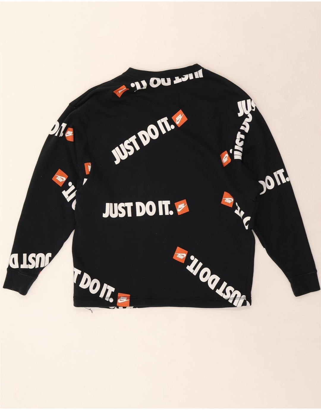 NIKE grafisk sweatshirt til mænd, lille marineblå bomuld