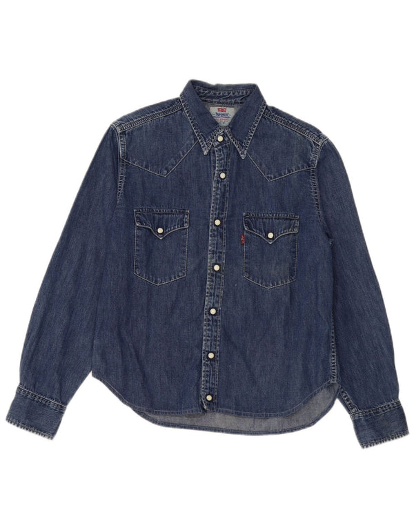 Levi's Boys denimskjorte 15-16 år Lille marineblå bomuld