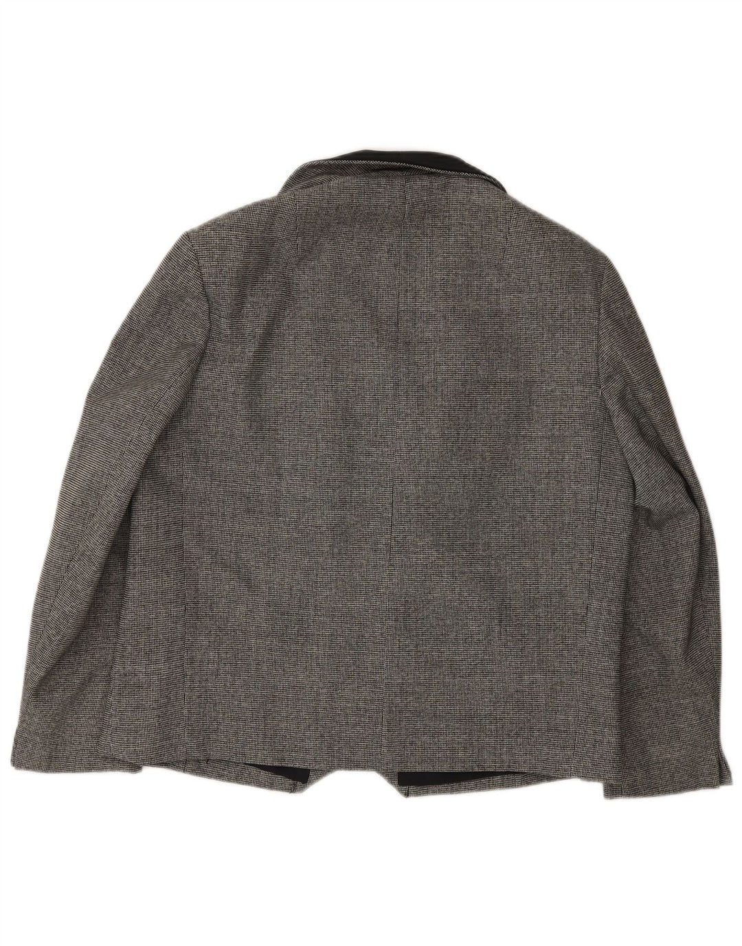 Erle ZF Dame Dobbeltradet Blazer Jacket UK 16 Large Grey Houndstooth