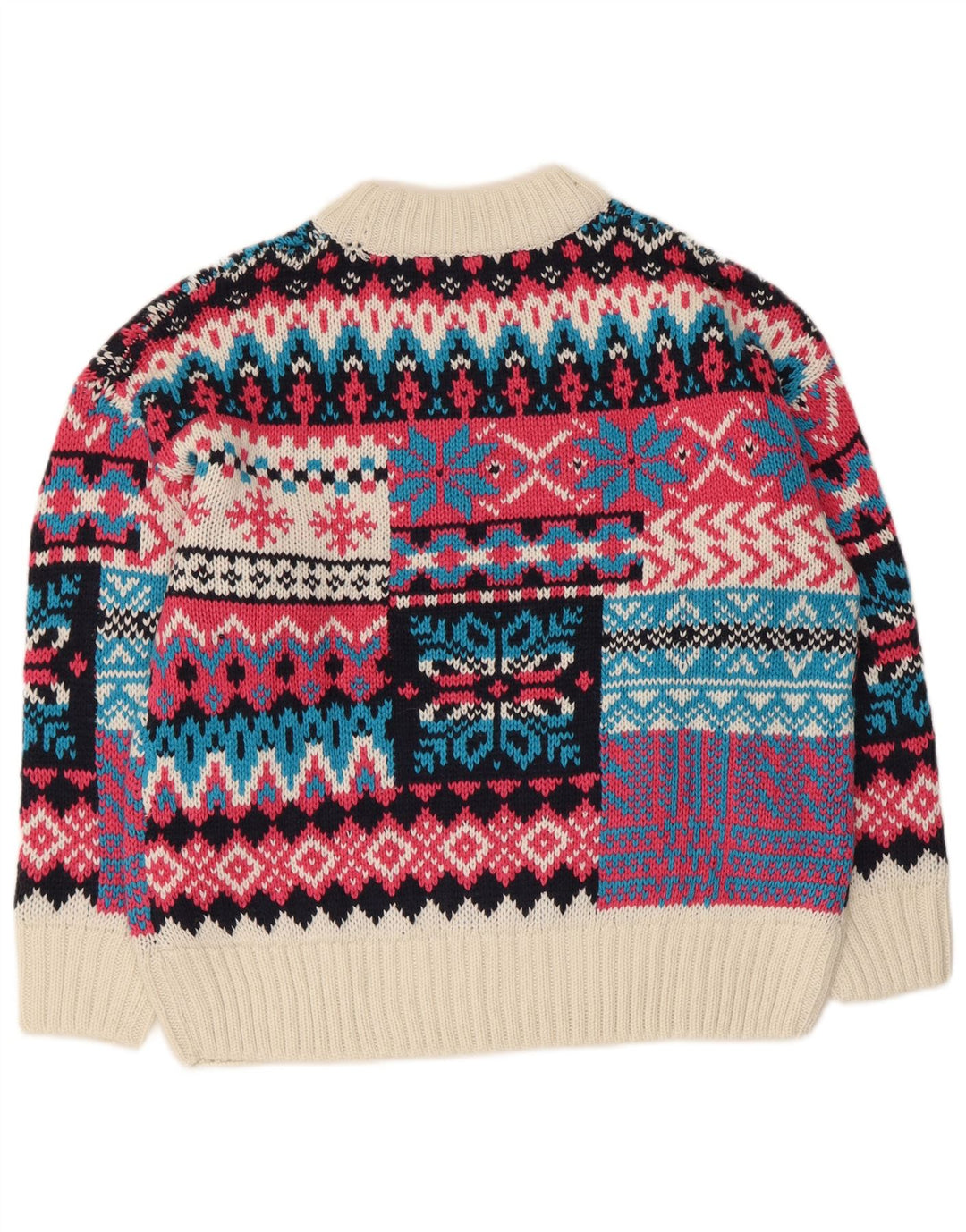 Piombo Dame Turtle Neck Jumper Sweater UK 16 Stor Flerfarvet