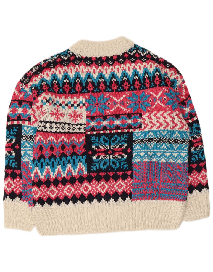 Piombo Dame Turtle Neck Jumper Sweater UK 16 Stor Flerfarvet