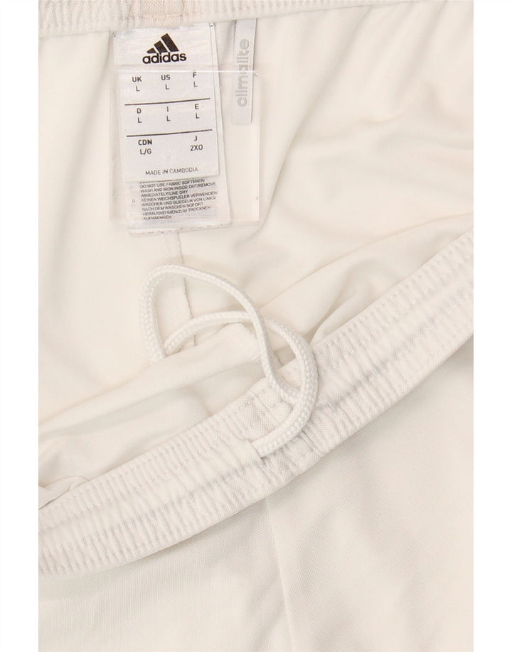 ADIDAS Mens Climalite Sport Shorts Large  White Polyester