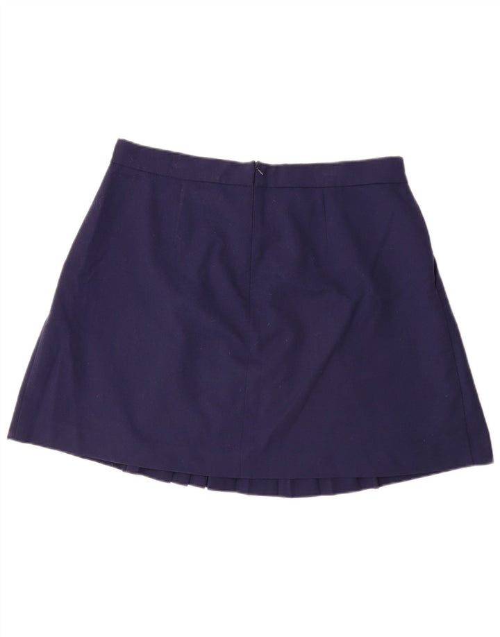 French Connection Kvinder plisseret mininederdel UK 16 Large W34 Navy Blue