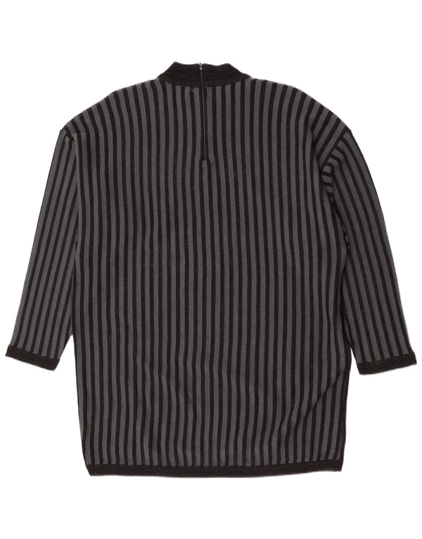 Portobello's Dame Longline Turtle Neck Jumper Sweater UK 14 Medium Black