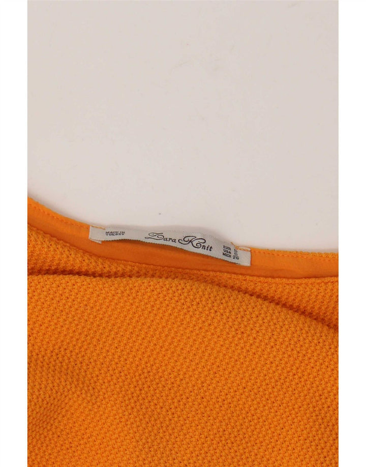 Zara Dame Top 3/4 ærme UK 10 Small Orange