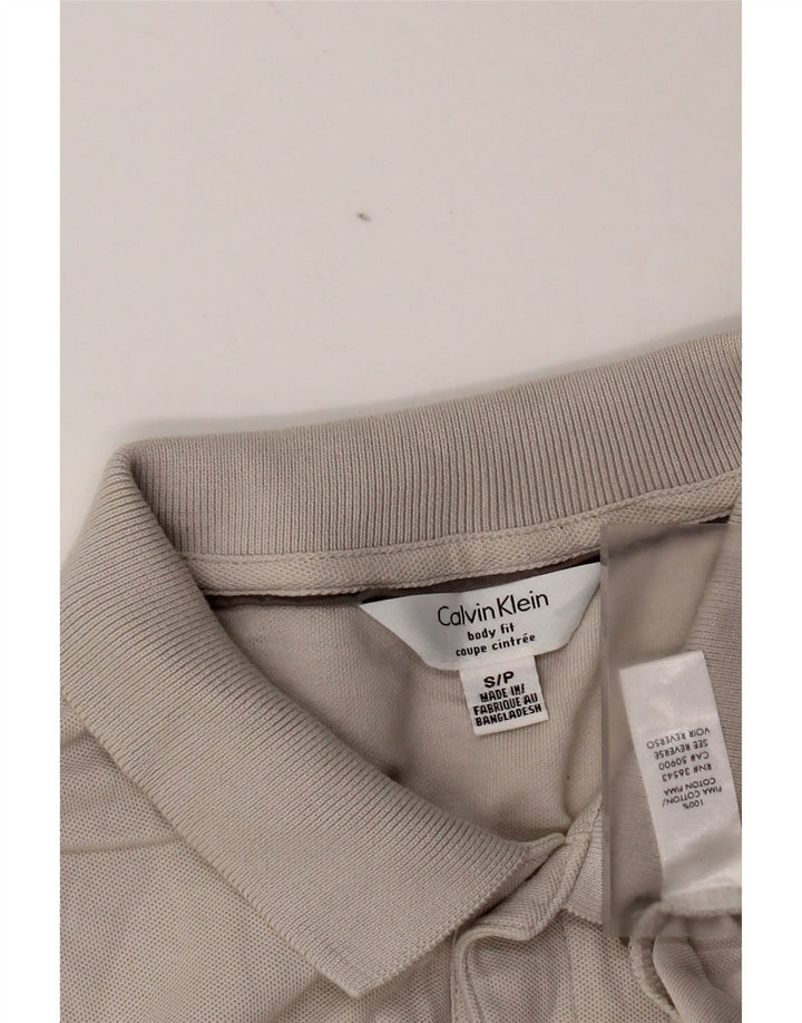 Calvin Klein Herre Body Fit Polo Shirt Lille Grå Bomuld
