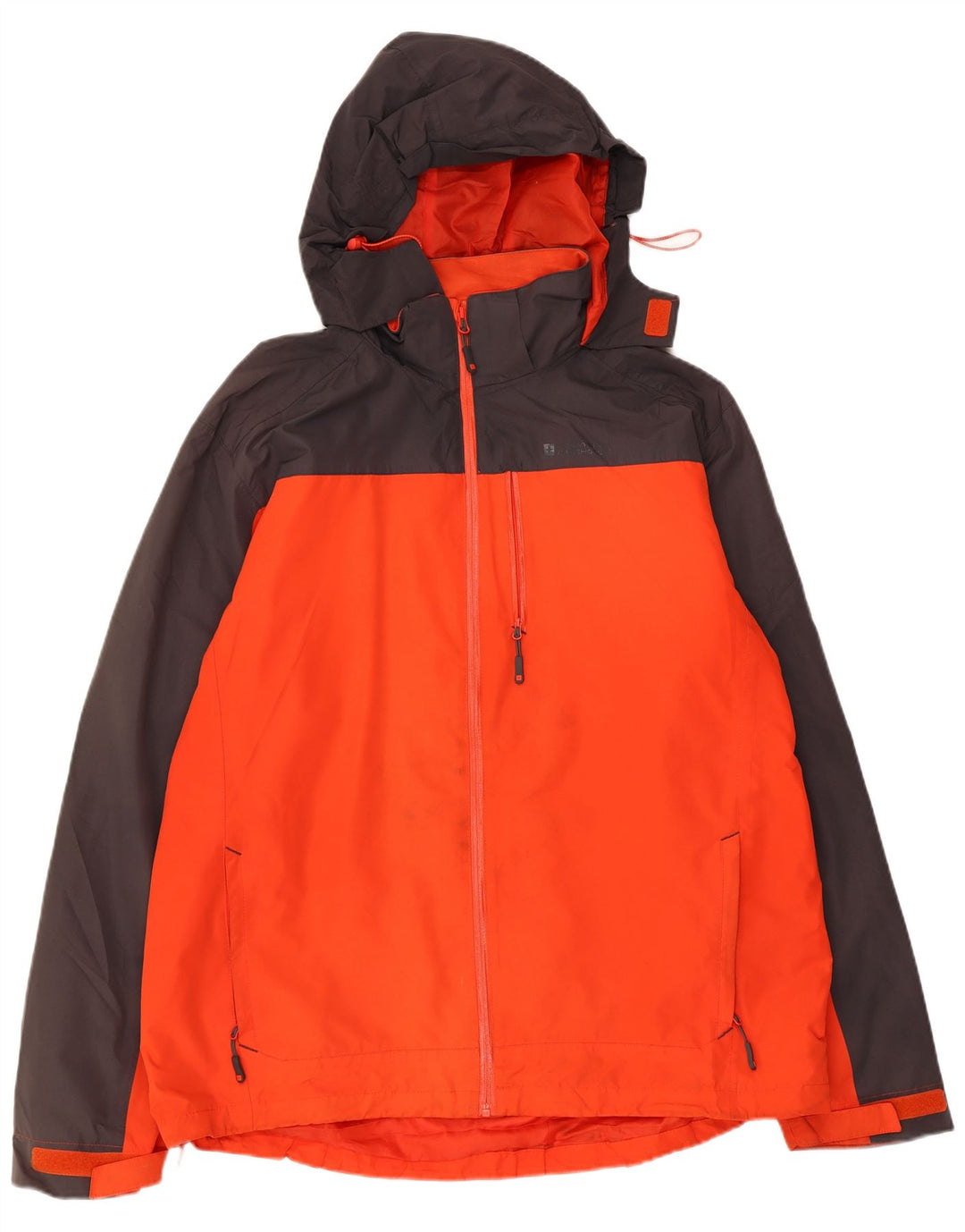 MOUNTAIN WAREHOUSE Regnjakke med hætte til mænd UK 42 XL Orange Colourblock