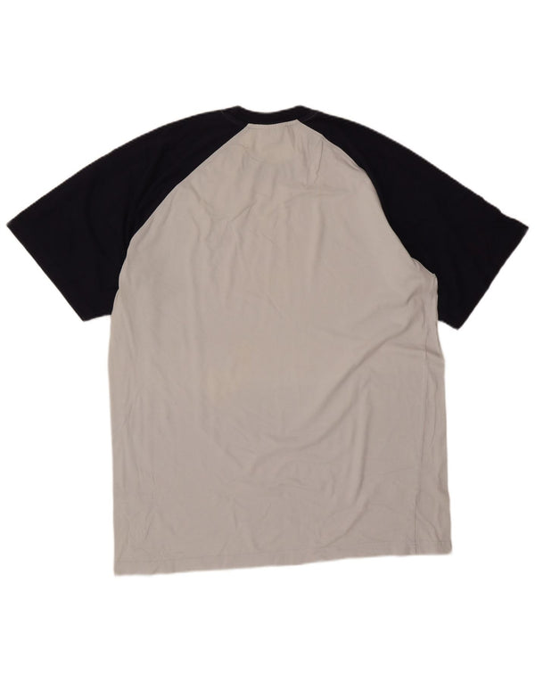 Fila Herre T-Shirt Top XL Grå Colourblock Bomuld