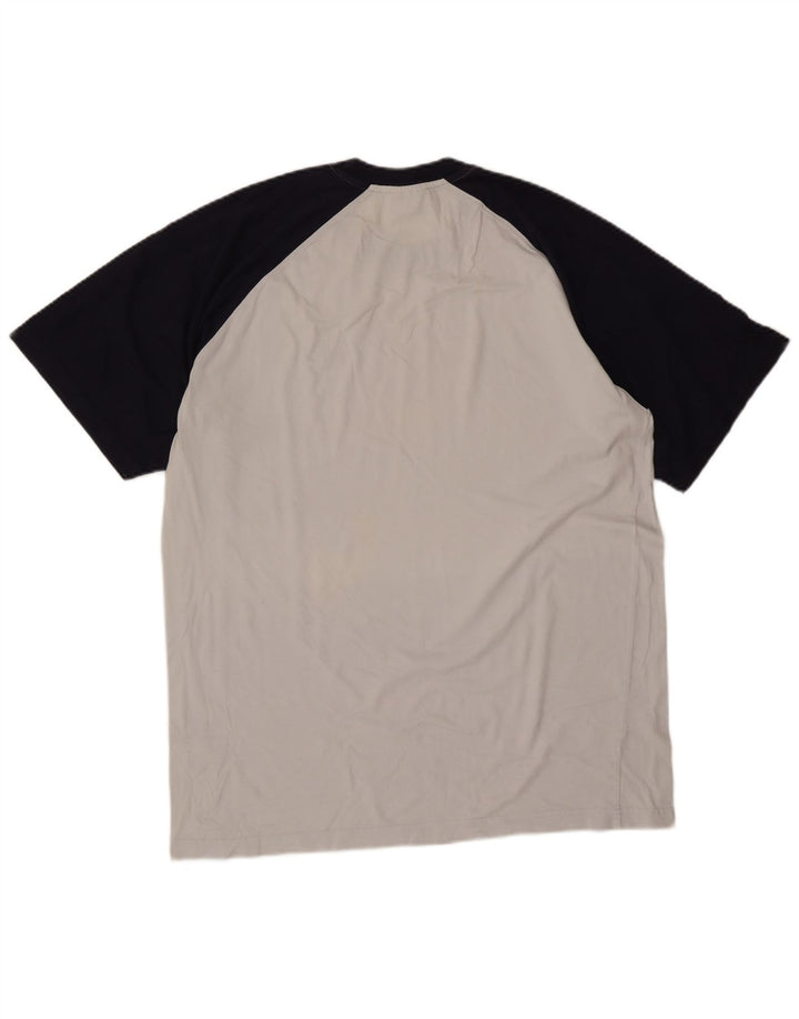 Fila Herre T-Shirt Top XL Grå Colourblock Bomuld