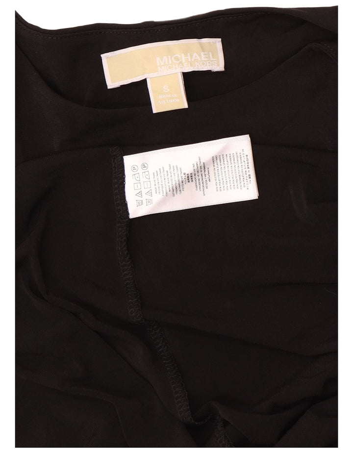Michael Kors Dame A-Line Kjole UK 10 Lille Sort Polyester