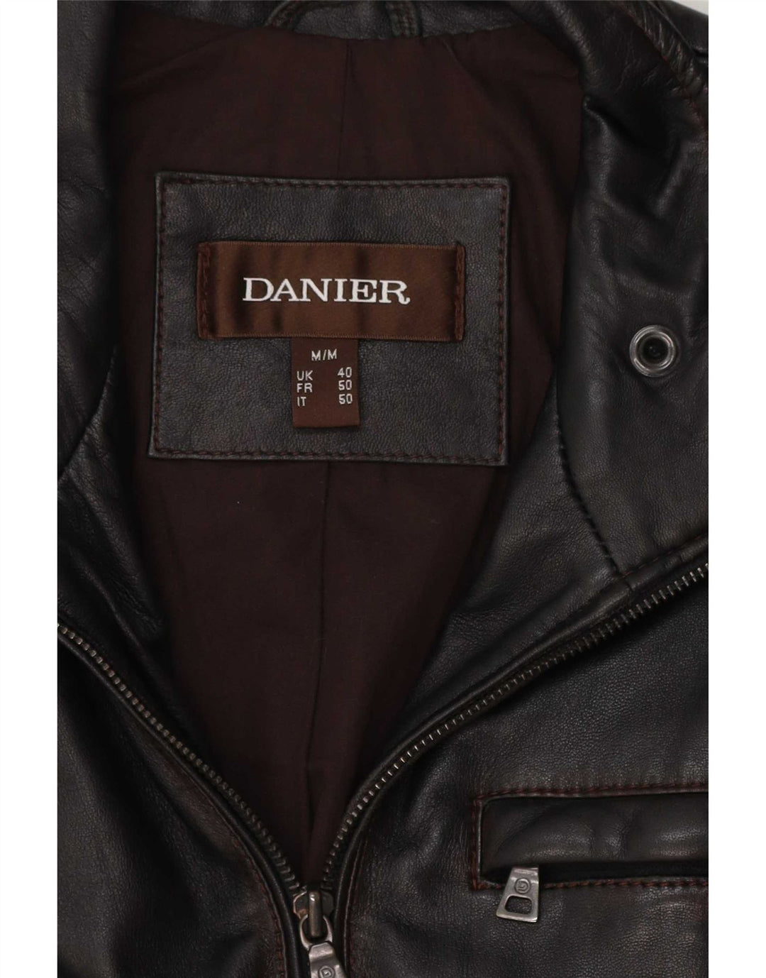 Danier Herre Læderjakke UK 40 Large Sort