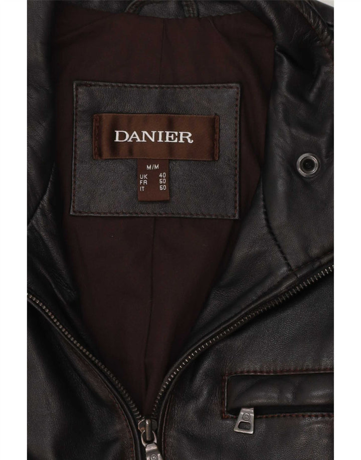 Danier Herre Læderjakke UK 40 Large Sort