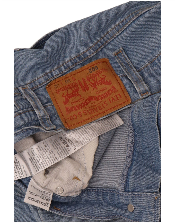 Levi's Herre 502 tilspidsede jeans W38 L32 blå bomuld