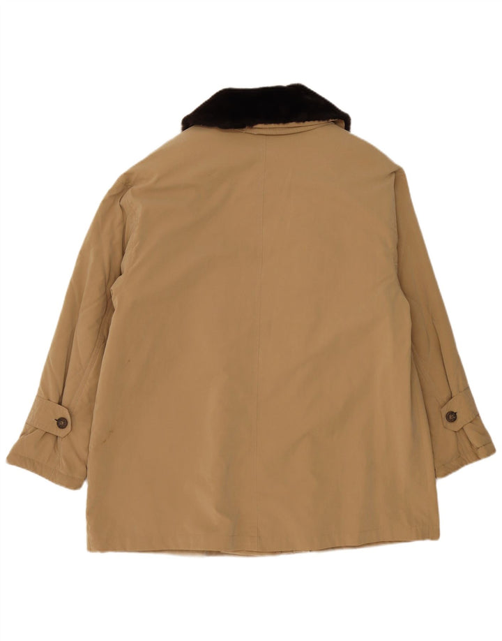 Vintage Kvinders Oversized Utility Jacket dk 18 XL Beige Polyester