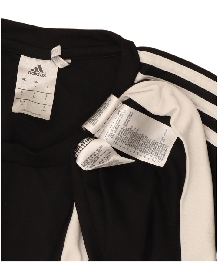 Adidas Herre Climalite Top Langærmet Stor Sort Polyester