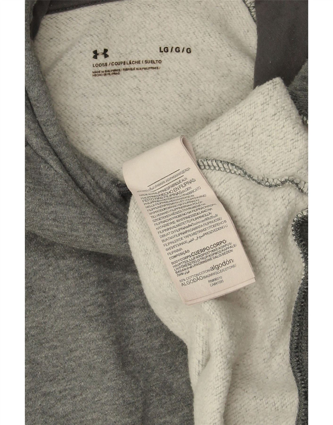 UNDER ARMOUR Herre hættetrøje Jumper Large Grå Flecked Bomuld