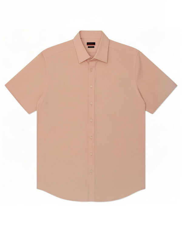 Pierre Cardin Kortærmet Herreskjorte Størrelse 16 1/2 Medium Pink Bomuld
