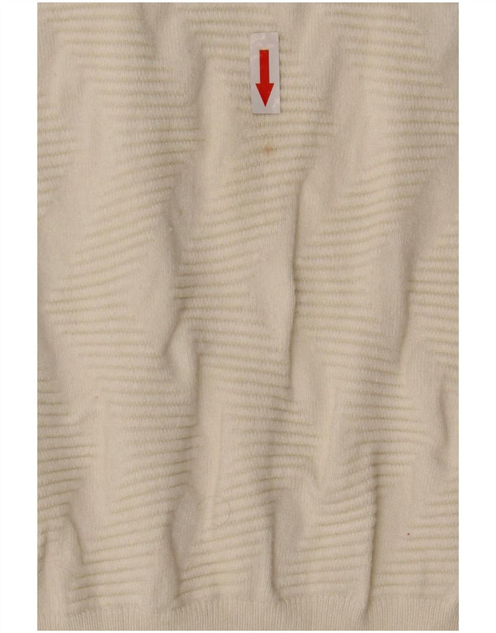 Marks & Spencer Dame Boat Neck Jumper Sweater UK 12 Medium Off White