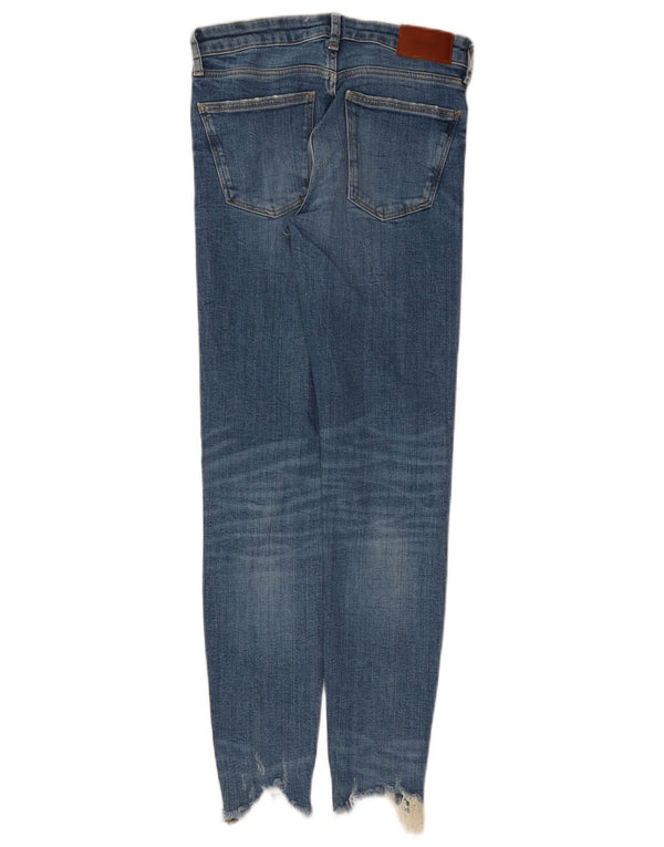 Zara Dame Skinny Jeans EU 36 XS W26 L27 Blå Bomuld
