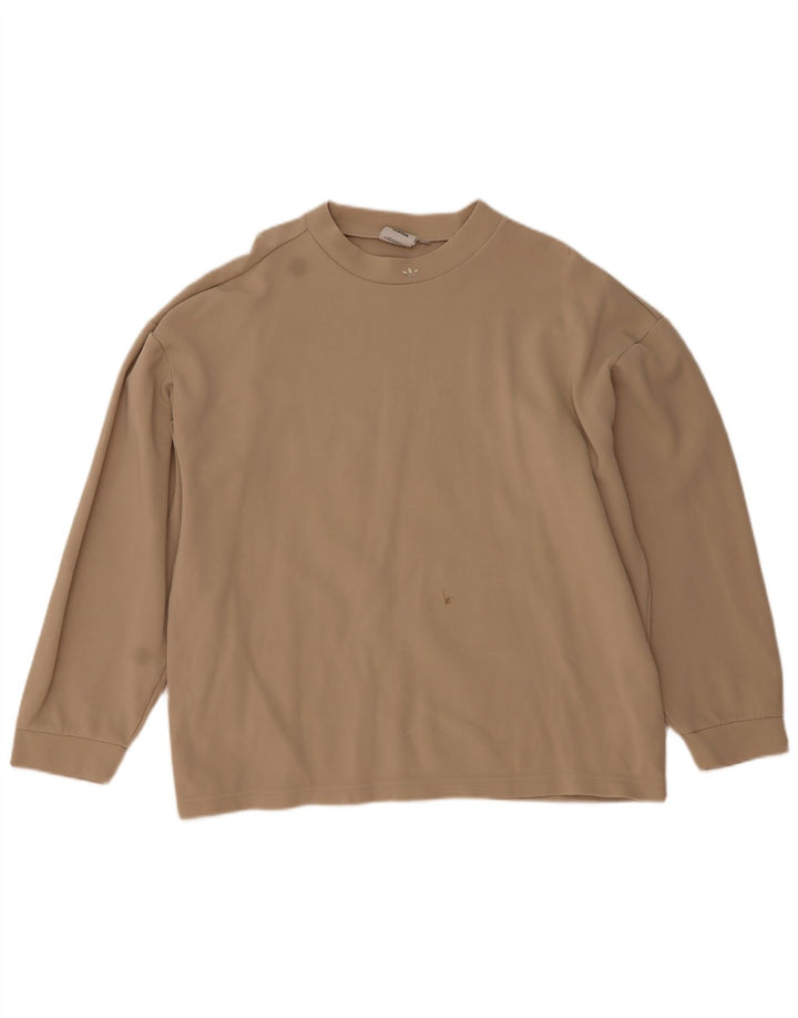 Adidas Herre Top Langærmet XL Beige Bomuld