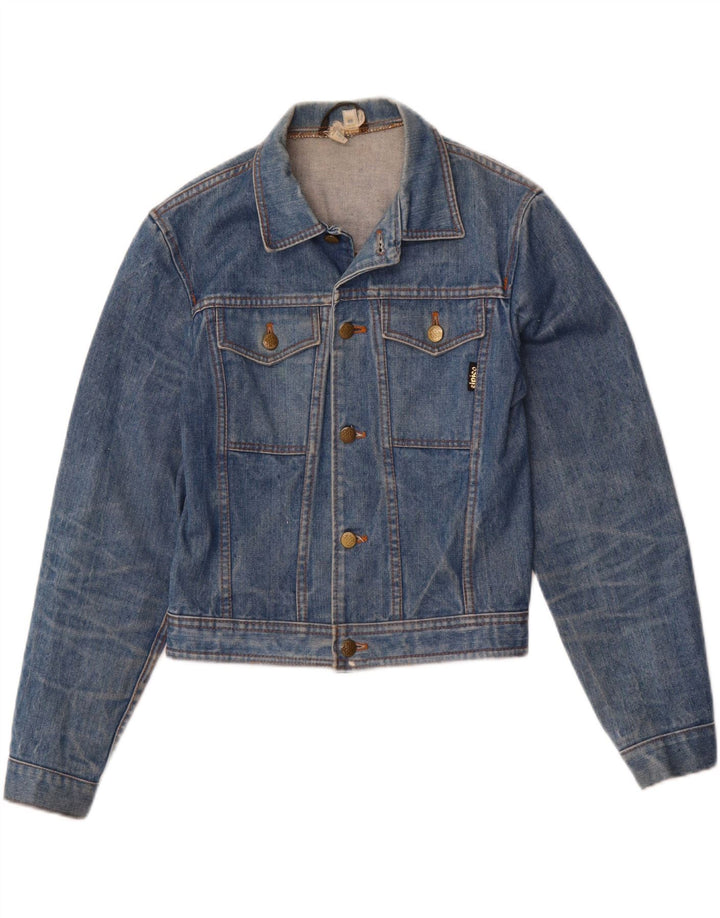 VINTAGE Girls Denim Jacket 10-11 Years Blue Vintage Vintage and Second-Hand Vintage from Messina Hembry 