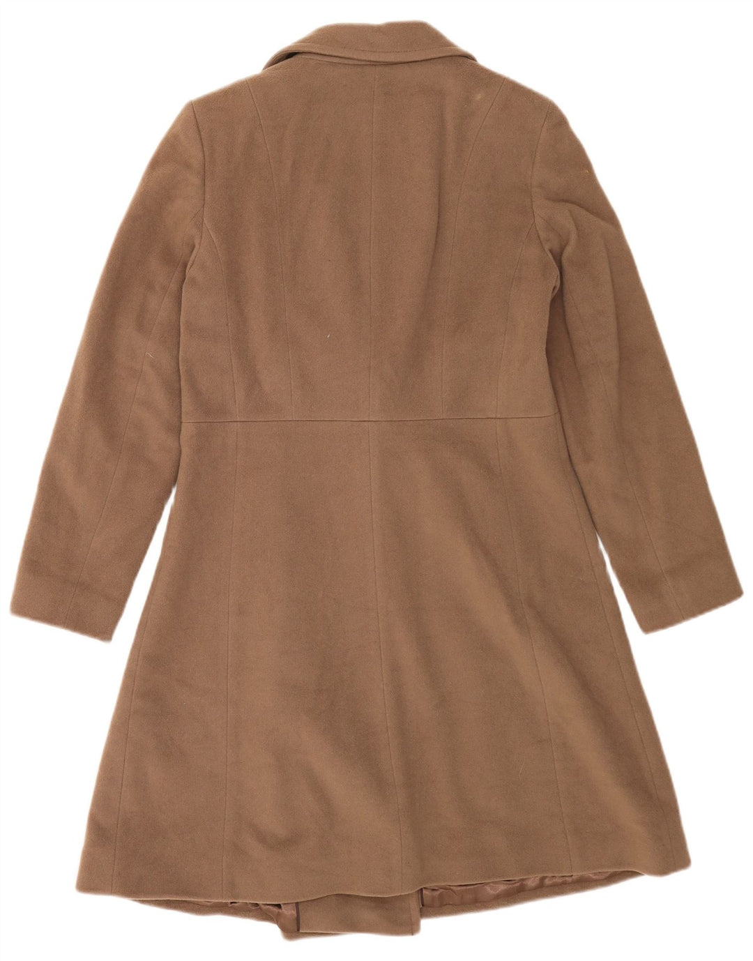 Marks & Spencer Dame Overfrakke UK 10 Small Beige Uld