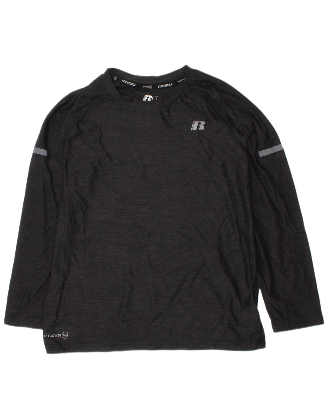 Russell Athletic Boys Dri-Power Top Langærmet 7-8 år Medium Sort