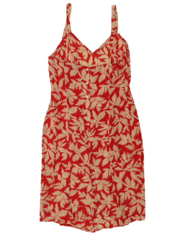 Lolita Lempicka Womens Sleeveless Sheath Dress EU 40 Medium Red Floral Silk