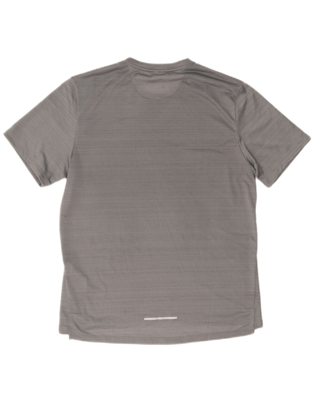 Nike herre Dri Fit T-shirt top mellemgrå stribet polyester