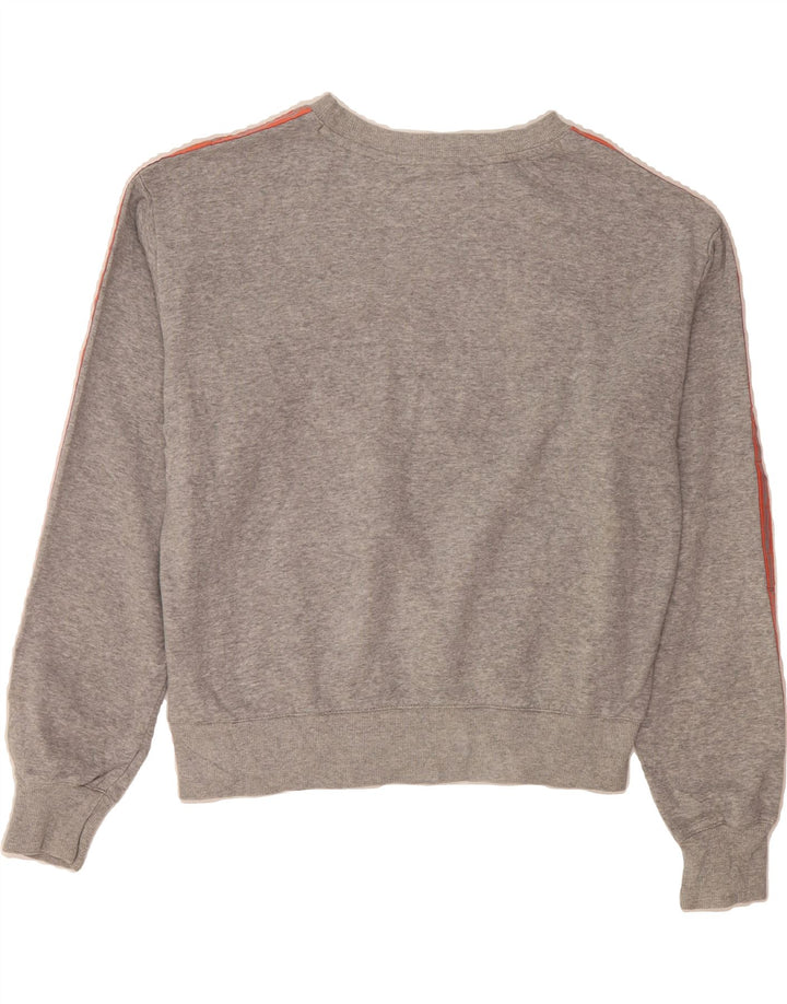 CHAMPION Womens Crop Graphic Sweatshirt Jumper UK 16 Large Grey Vintage Champion and Second-Hand Champion from Messina Hembry 