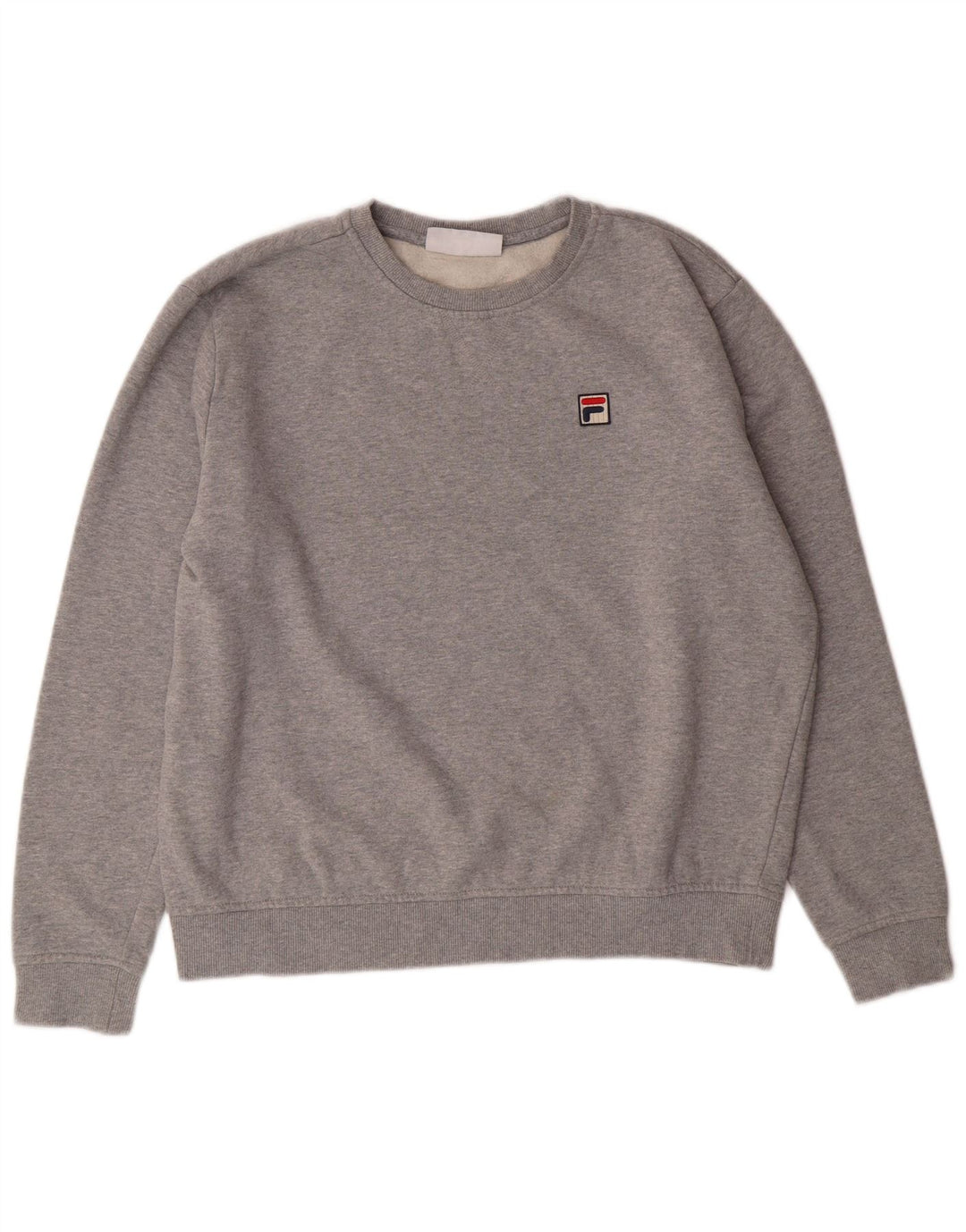 FILA Womens Sweatshirt Jumper UK 16 Large Grey Cotton
