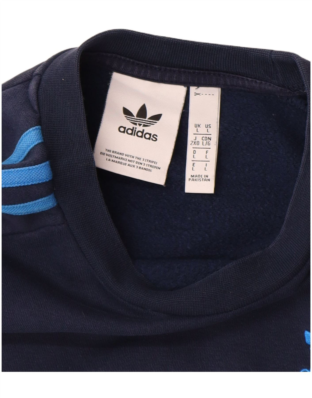 ADIDAS Sweatshirt til mænd Stor marineblå bomuld